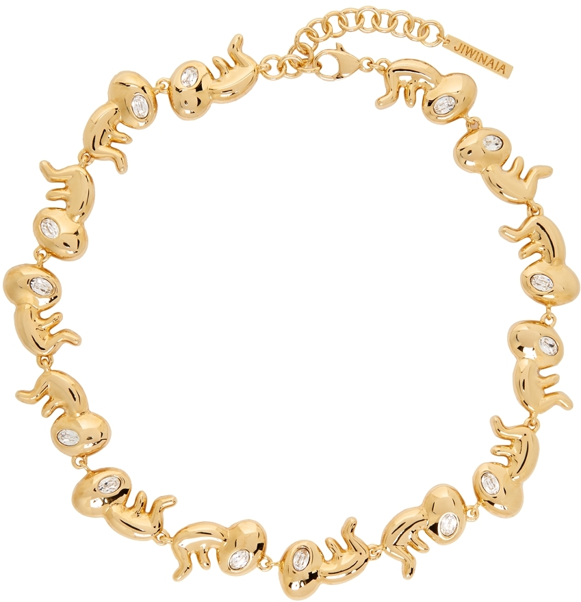 Jiwinaia Gold Alien System Necklace
