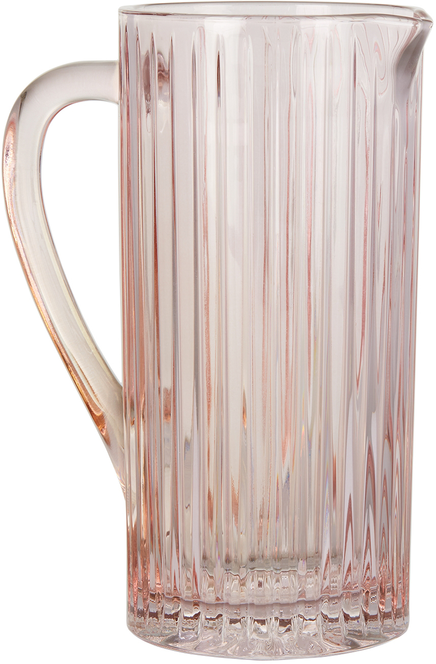 Luisa Beccaria Pink Ridged Pitcher In Pink - 271