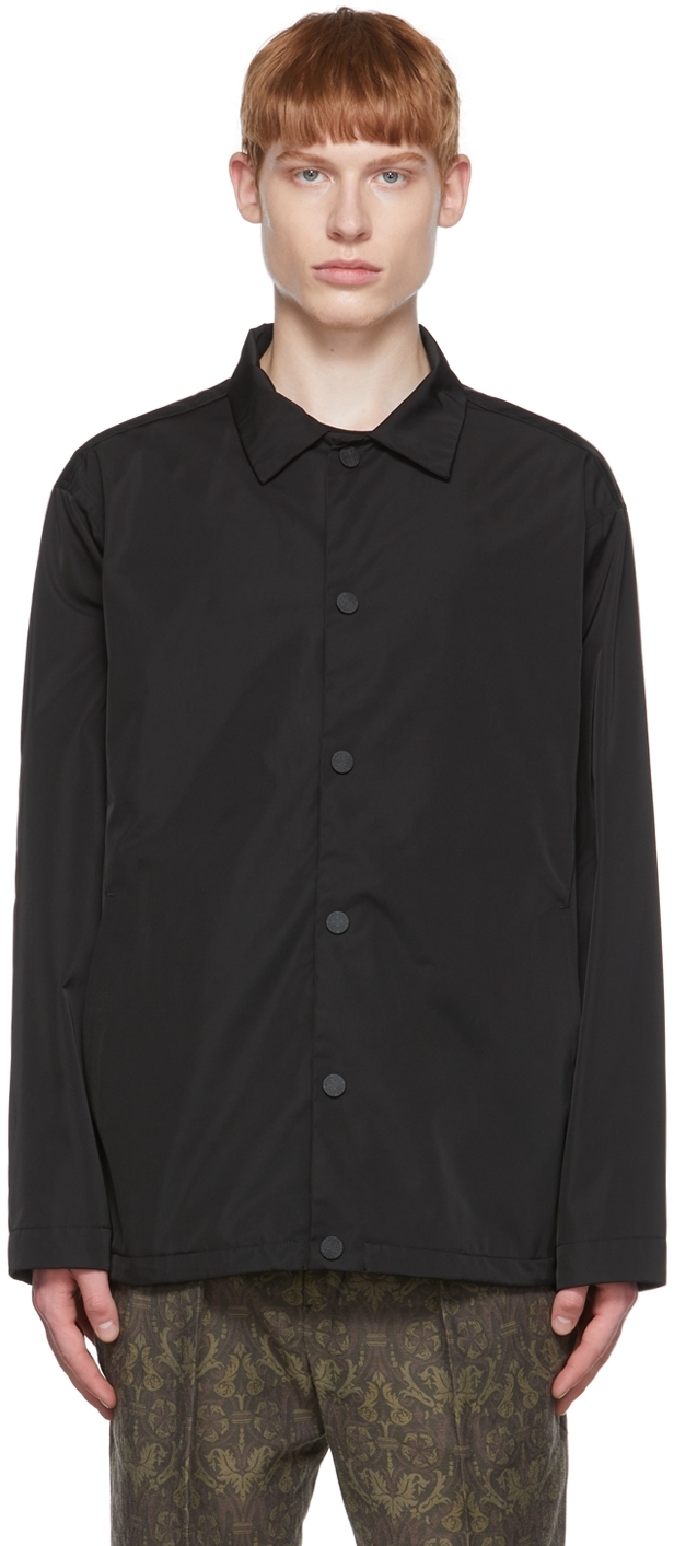 White Mountaineering®︎: Black Polyester Jacket | SSENSE UK