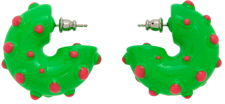 Green Rave Earrings