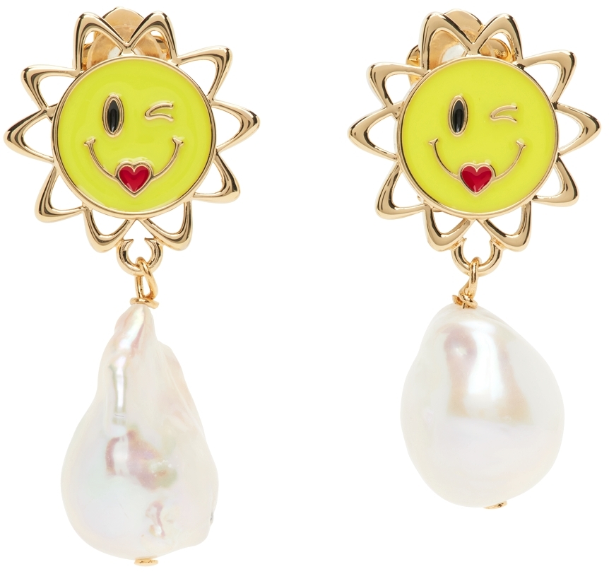 yellow sun earrings