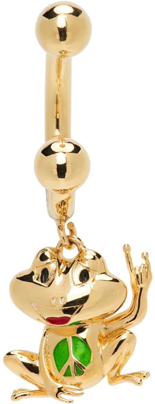 Gold Frog It Earring