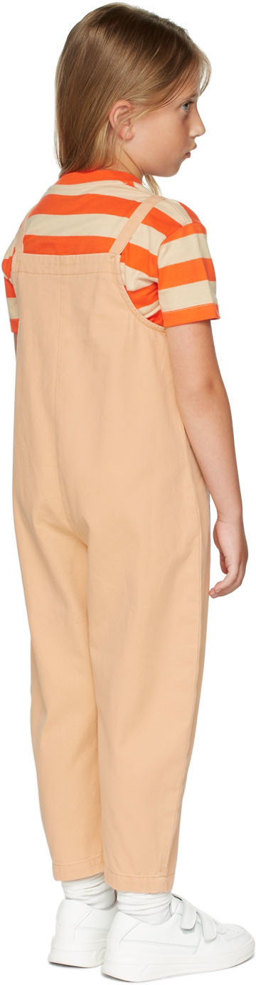 Tinycottons Kids Orange Solid Jumpsuit In J20 Almond