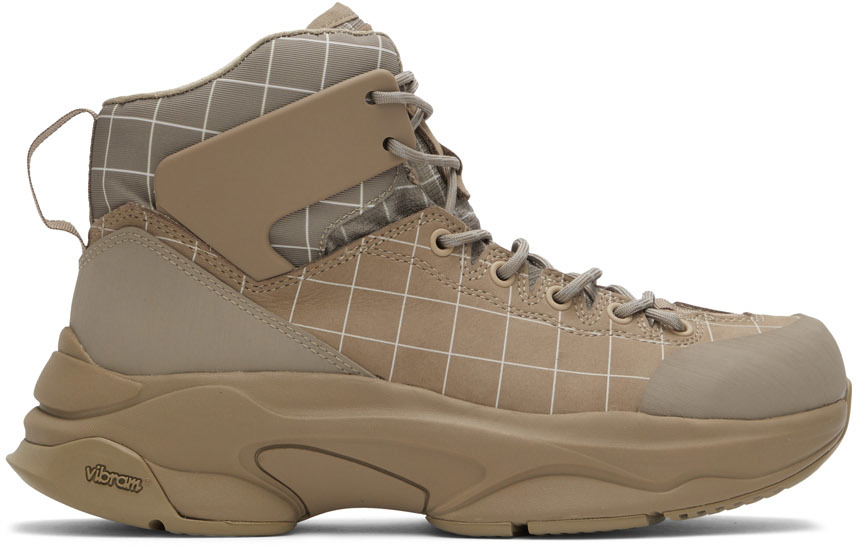 UNDERCOVER BEIGE GRID BOOTS
