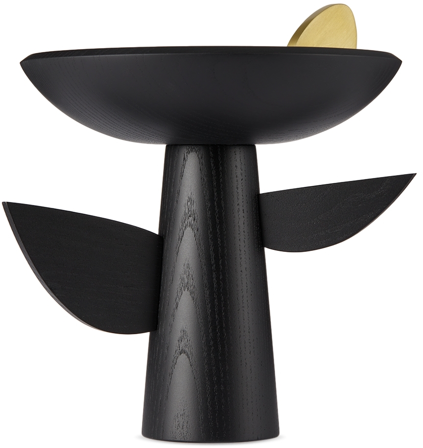 L'objet Black Kelly Behun Edition Leaf Bowl In Black, Gold
