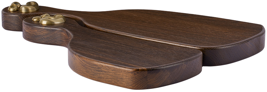 L'objet Oak Haas Cheese Louise Nested Cheese Board Set In Brown & Gold