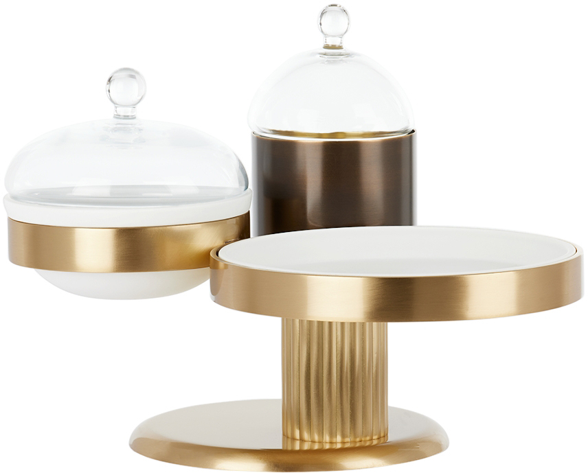 L'OBJET GOLD SMALL HIGH RISE SERVER