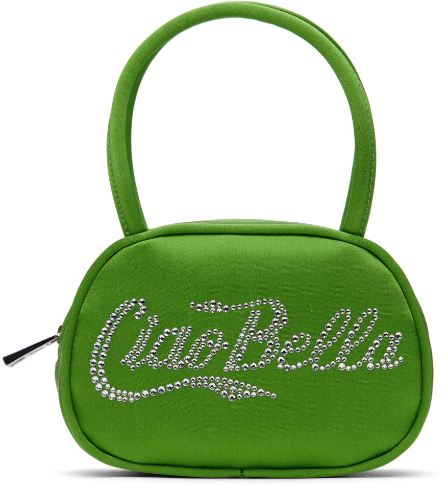 Amina Muaddi: Green Supermini Bella Bag | SSENSE