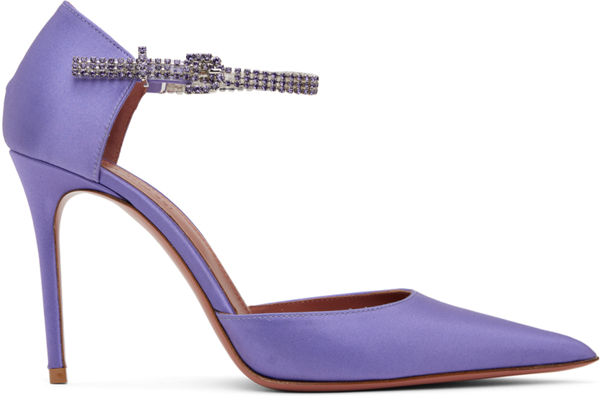 Amina Muaddi: Purple Ursina Heels | SSENSE