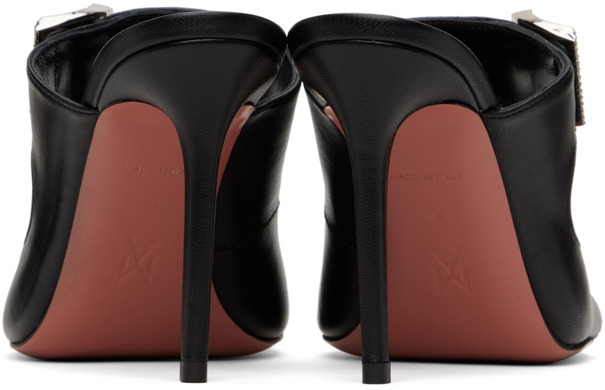 AMINA MUADDI BLACK MILLIE HEELED SANDALS 