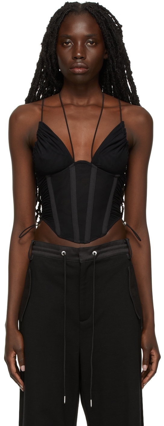 Dion Lee Caged Power Mesh Corset in Black