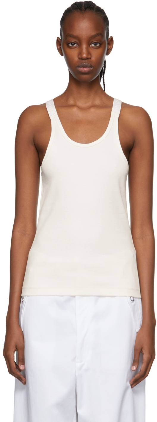 Dion Lee Ssense Exclusive White Tank Top In Ivory