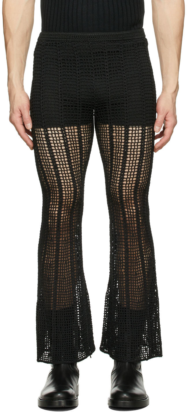 Open Crochet Lounge Pants by Dion Lee 