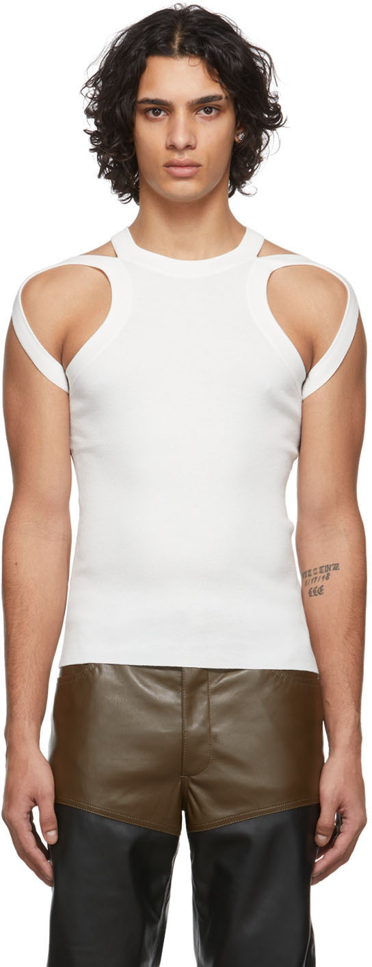 Dion Lee White E Hook Tank Top - Ivory