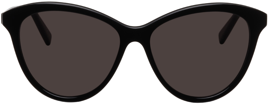 Saint Laurent: Black SL 456 Cat-Eye Sunglasses | SSENSE Canada