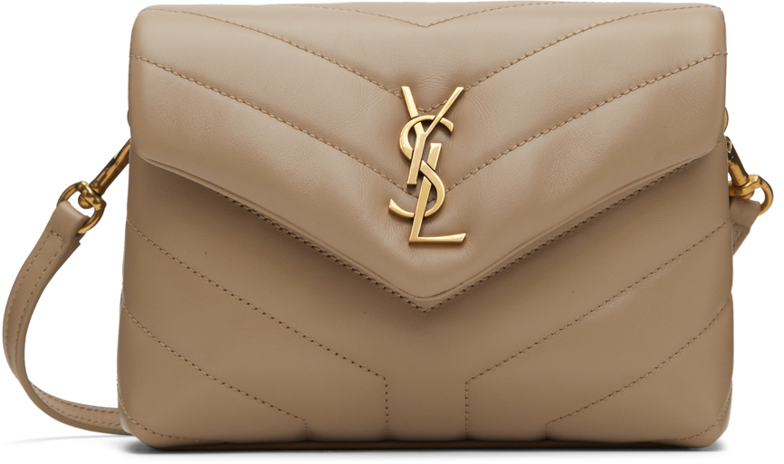 Saint Laurent Beige Mini Loulou Toy Bag In 2721 Dark Beige ModeSens
