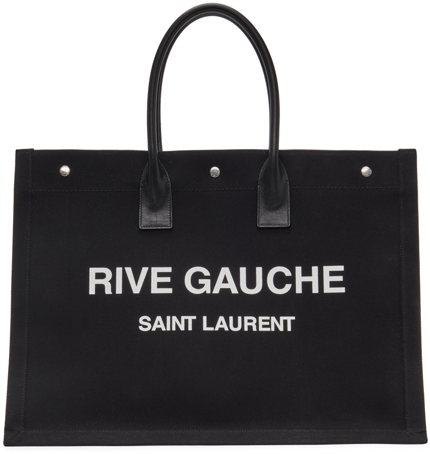 Saint Laurent Black Rive Gauche Tote