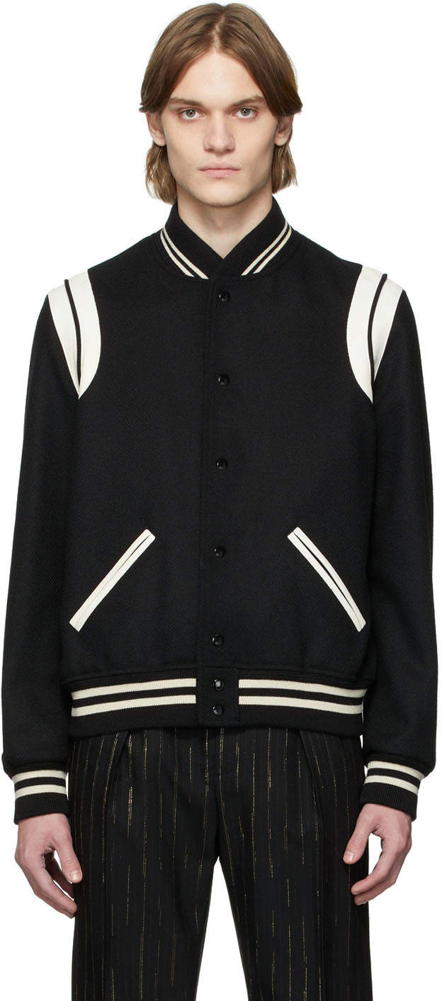 saint laurent stadium jacket