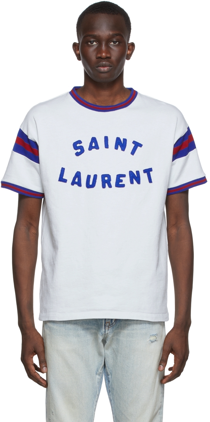 オフホワイト Saint Laurent ロゴ Tシャツ