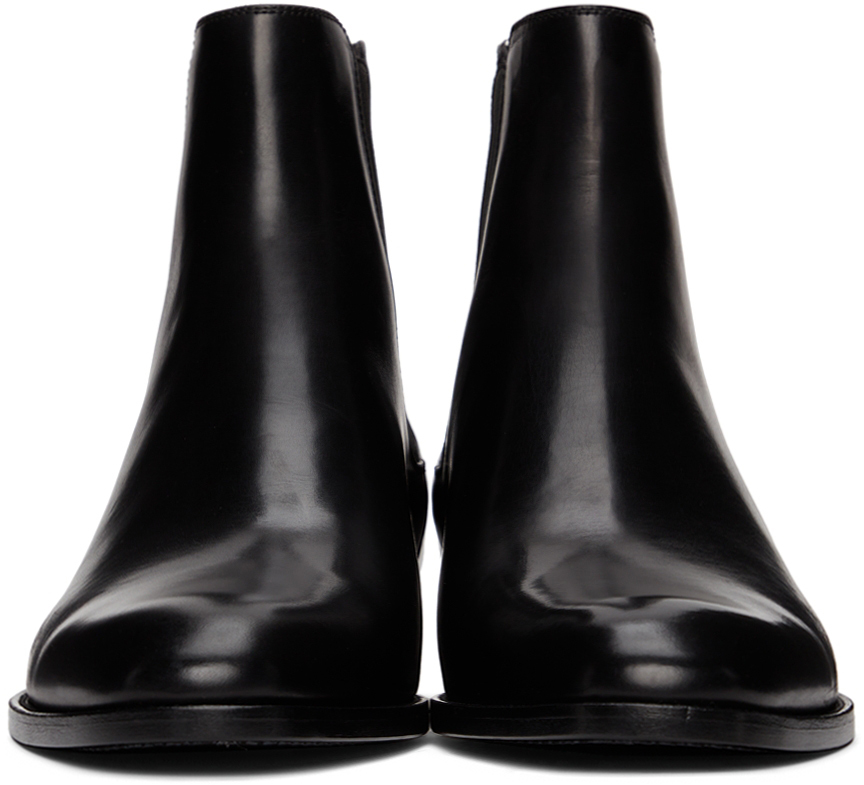 Saint Laurent - Men - Beau Patent-leather Boots Black - EU 45