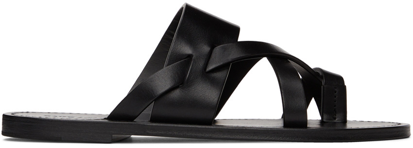 SAINT LAURENT Culver Suede Flat Sandals 