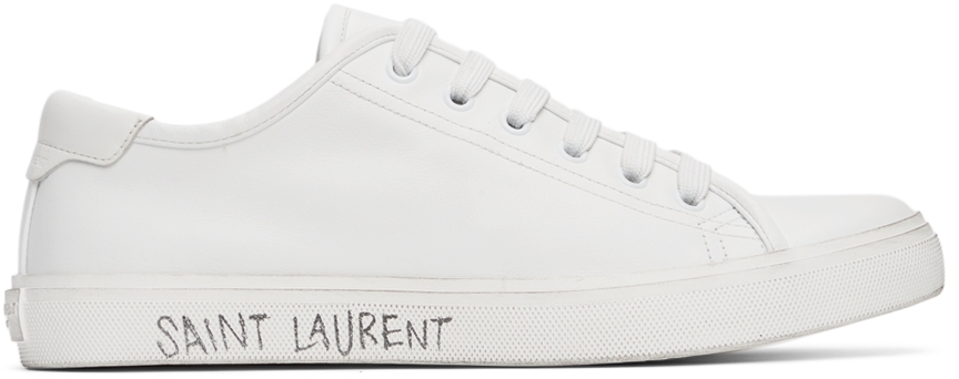White Calfskin Malibu Low Sneakers