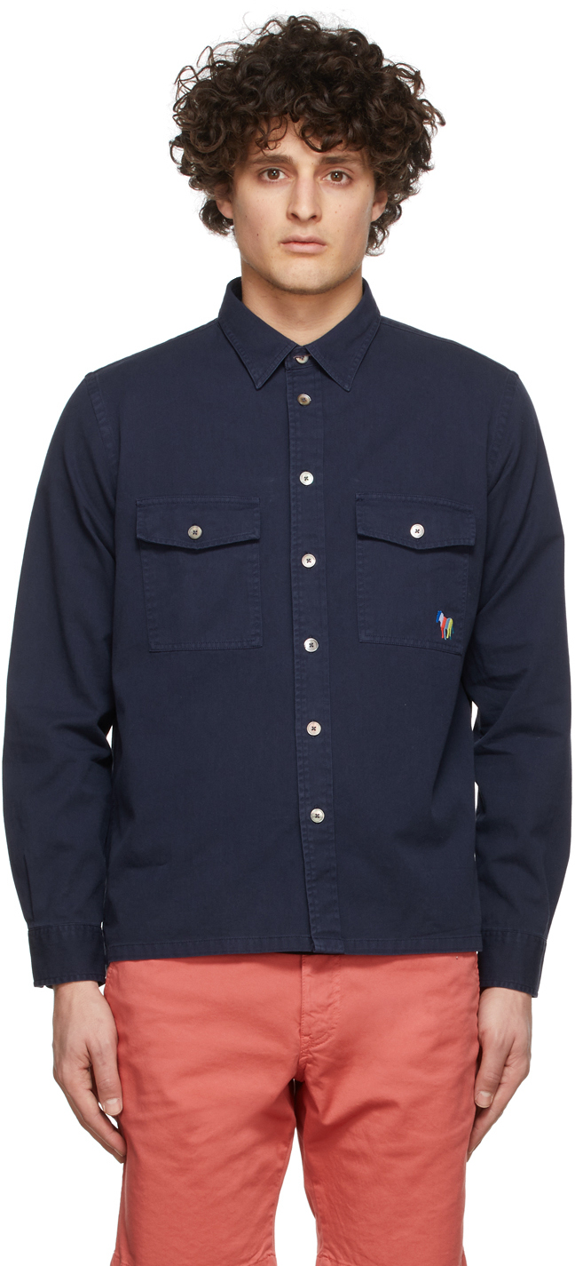 Homme Vêtements Chemises Chemises casual et boutonnées Chemise e à col ou Coton PS by Paul Smith pour homme en coloris Bleu 