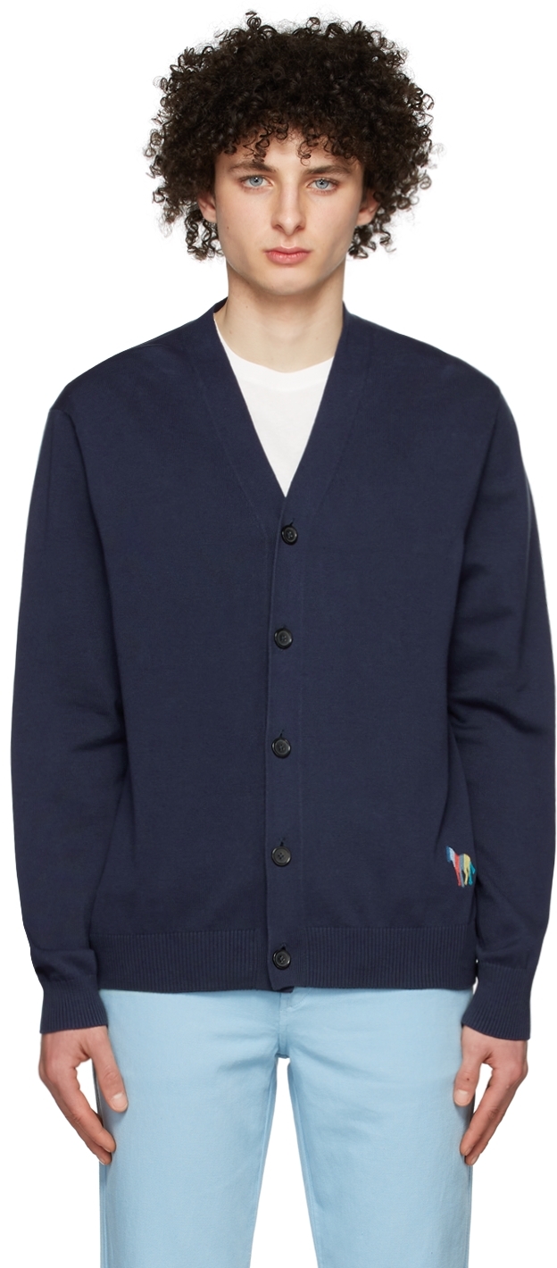 PS by Paul Smith Navy Organic Cotton Cardigan