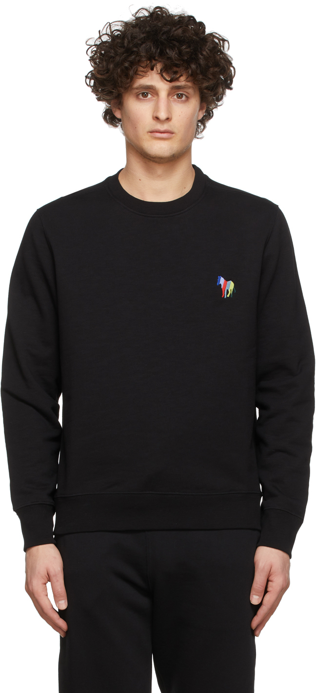 PS by Paul Smith Black Zebra Embroidery Logo Sweatshirt