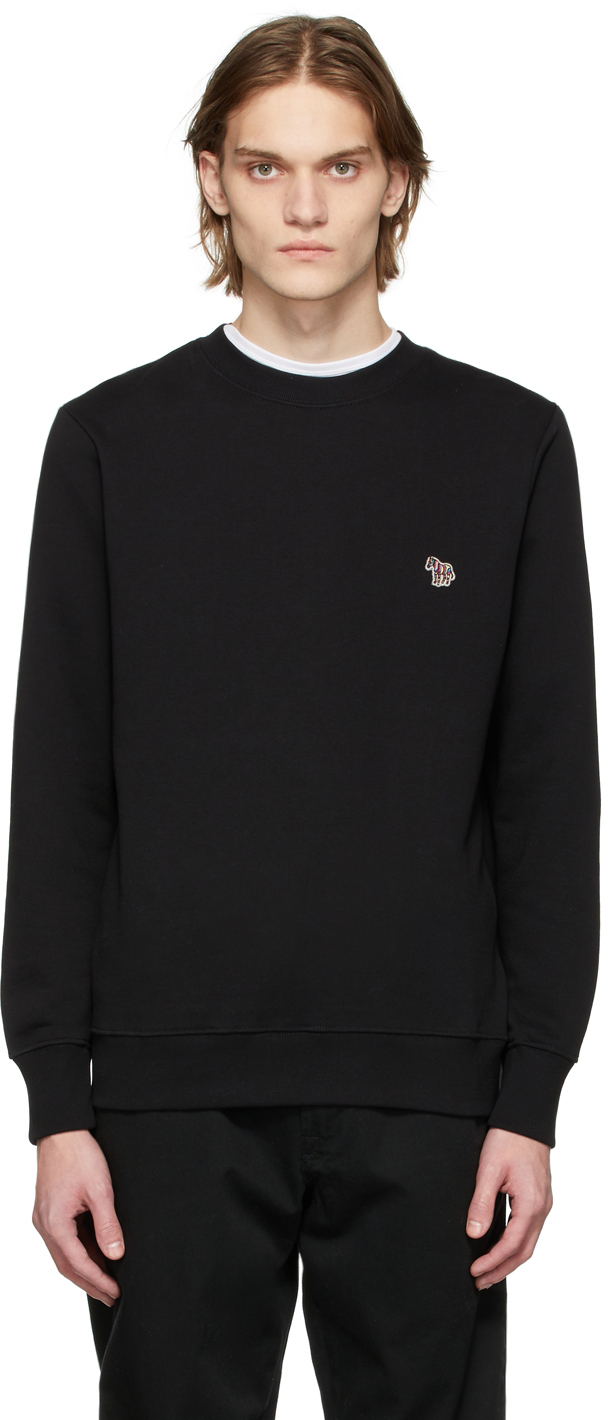 Ps By Paul Smith Zebra Embroidered Sweatshirt In 79 Black