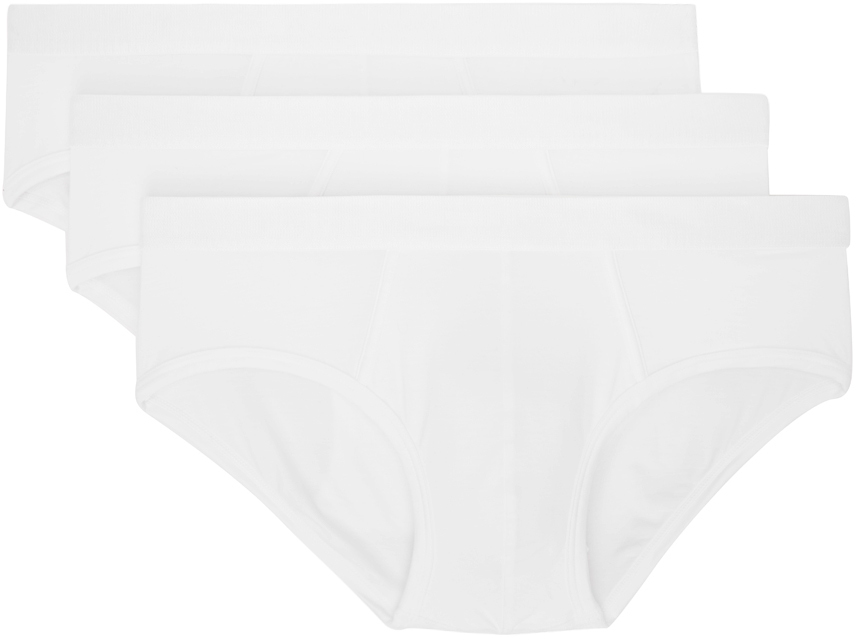 CDLP: 3-Pack White Y Briefs | SSENSE UK