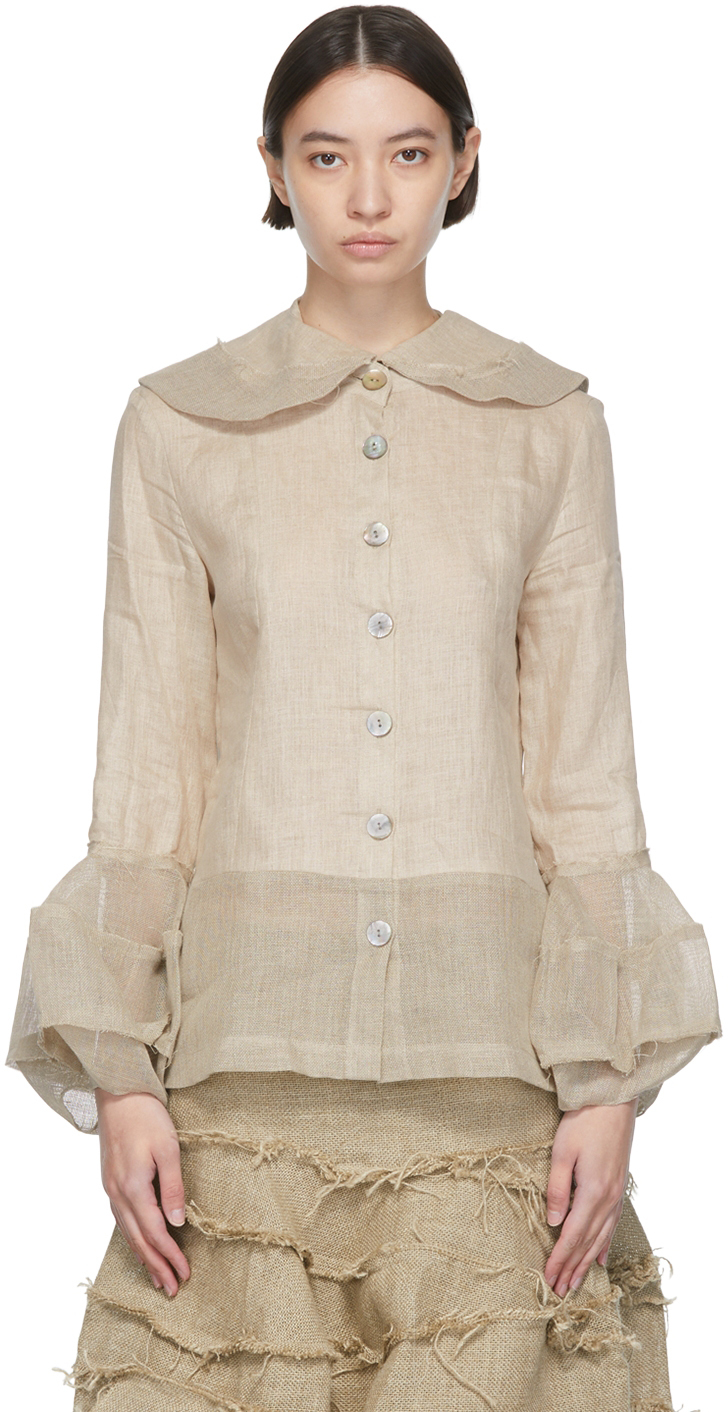 Beige Linen Shirt