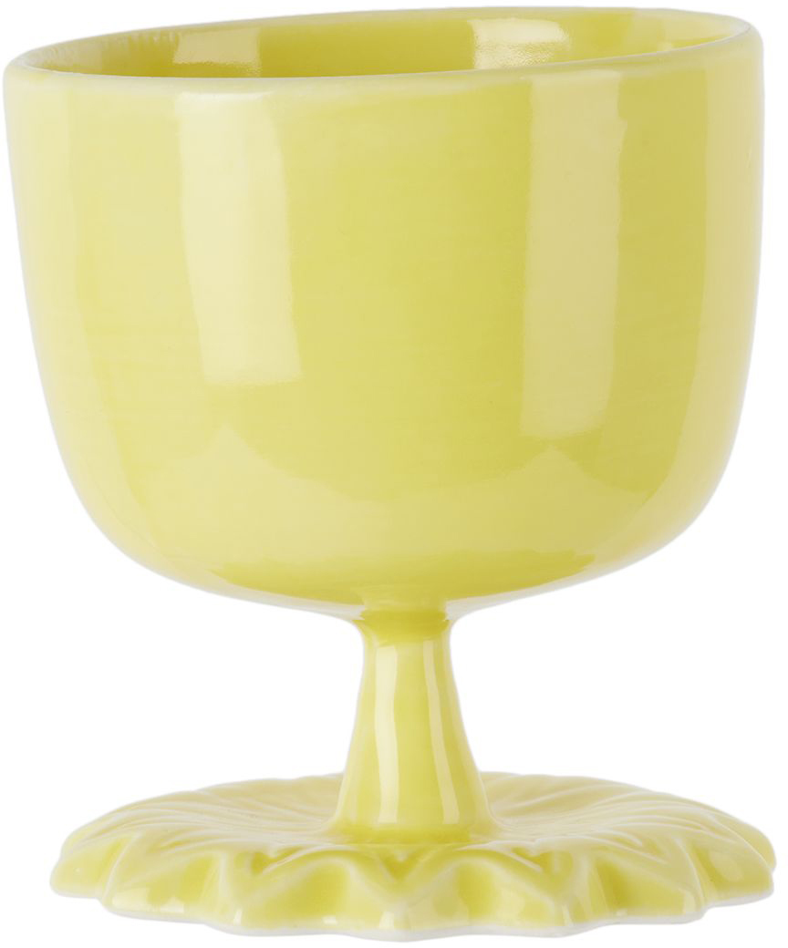 Paula Canovas Del Vas Yellow Flower Cup In Yellow