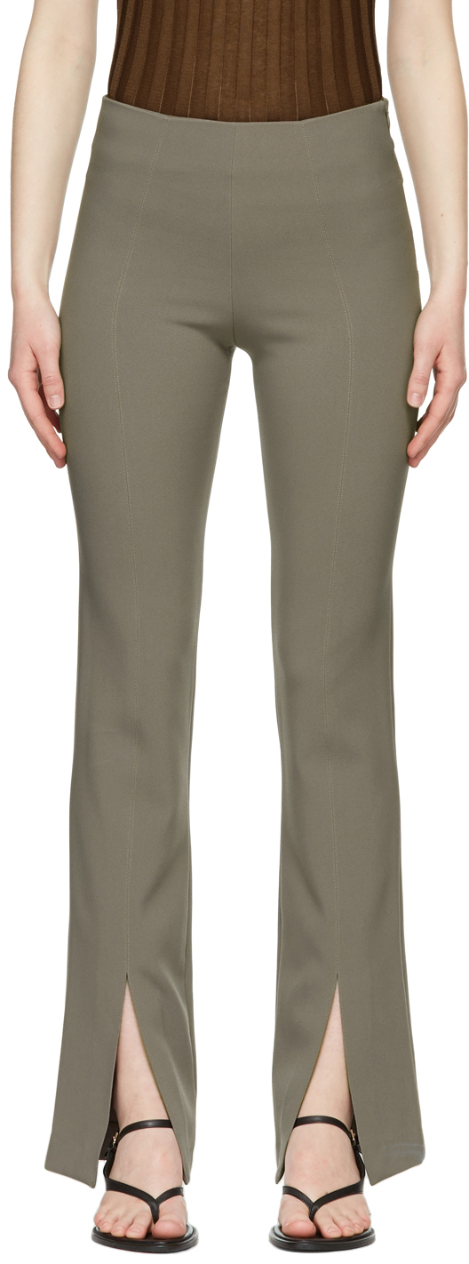 Khaki Polyester Trousers
