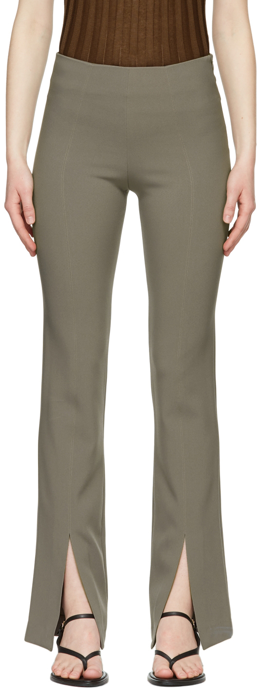 LVIR: Khaki Polyester Trousers