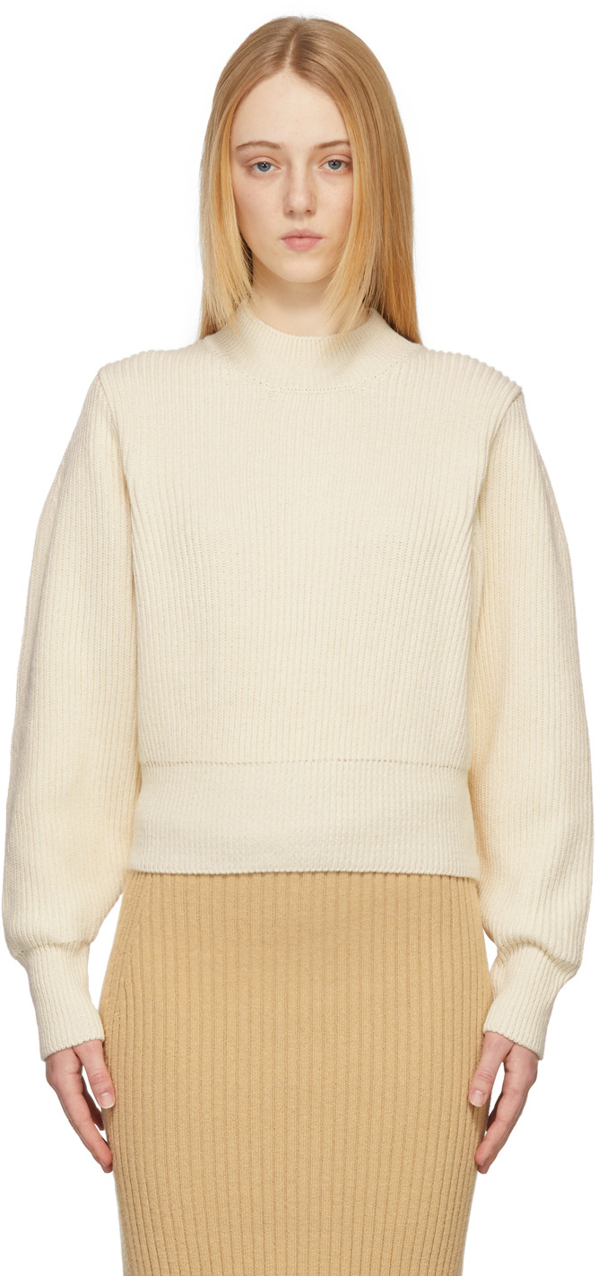 LVIR: Off-White Puff Sleeve Sweater | SSENSE