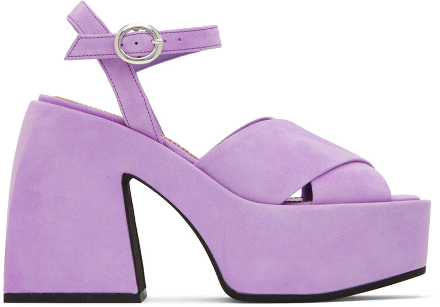 Purple Bulla Joni Heeled Sandals SSENSE Women Shoes High Heels Heels Heeled Sandals 