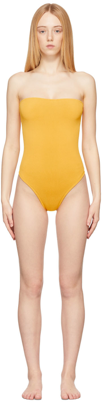 Hunza G Yellow Audrey Nile One-Piece Swimsuit