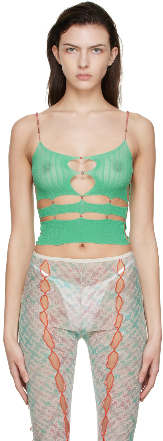 rui orange nylon tank top