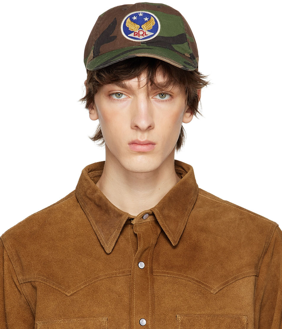 Green Logo Cap by RRL on Sale