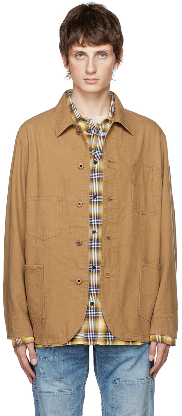 RRL: Brown Chore Jacket | SSENSE