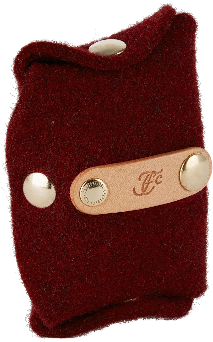 Shop Fantastical Creatures Club Red Poop Pouch In Bordeaux