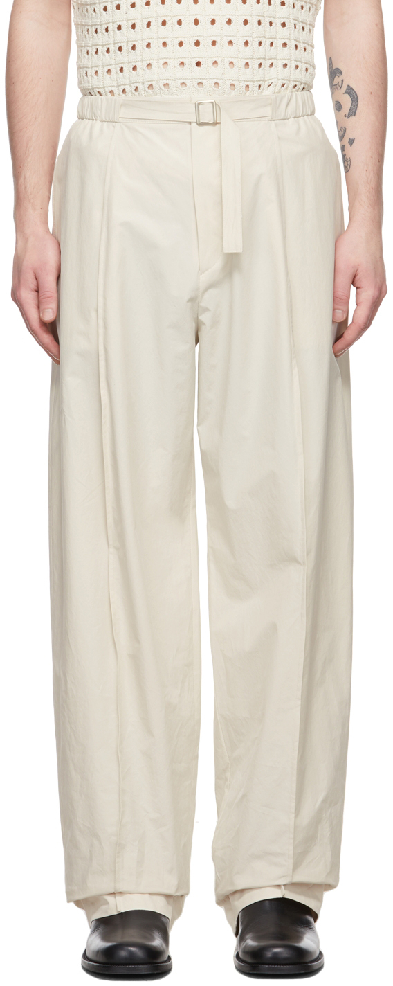 white belted trousers