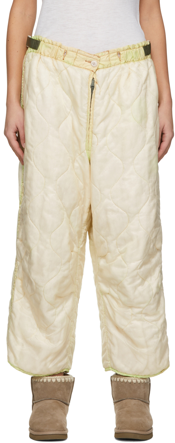 Yellow Polyester Trousers