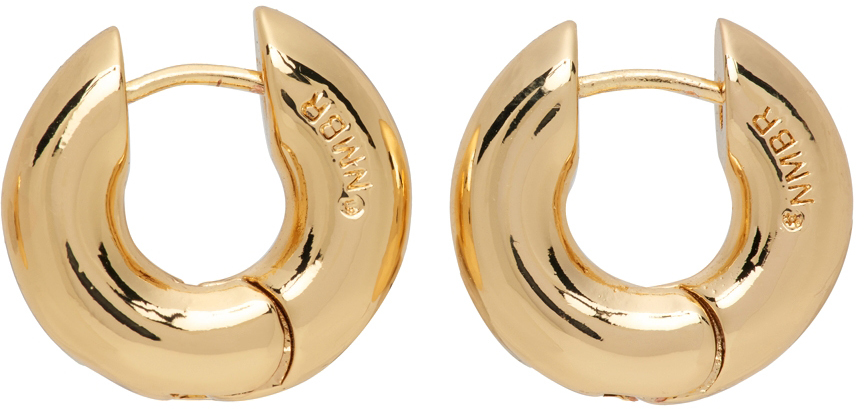 Numbering Gold #5206S Earrings | Smart Closet