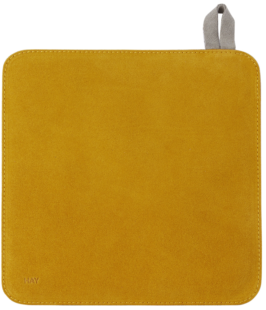 Yellow Suede Pot Holder Mat by HAY SSENSE UK