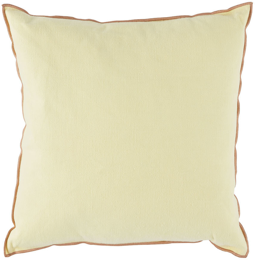 Shop Hay Yellow Outline Cushion In Lemon Sorbet