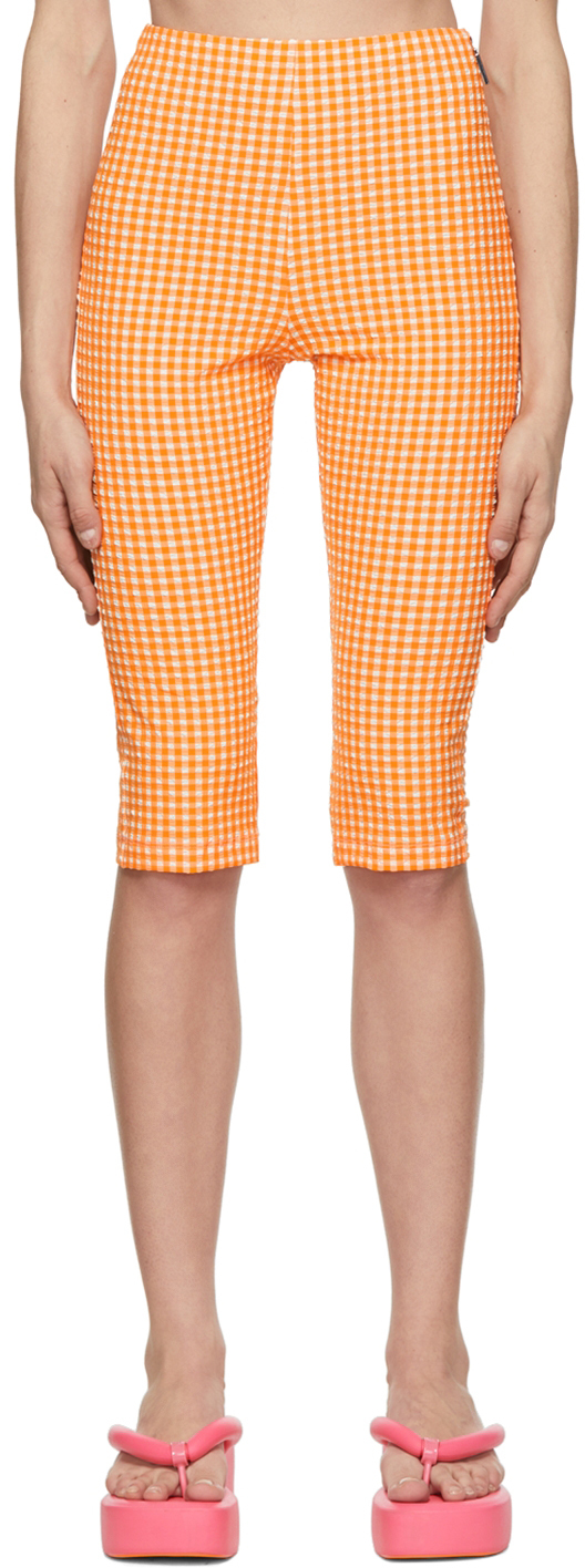 MSGM Orange Polyester Shorts