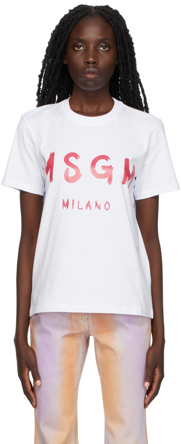 MSGM Cotton Milano in White Womens Clothing Tops T-shirts Save 37% 