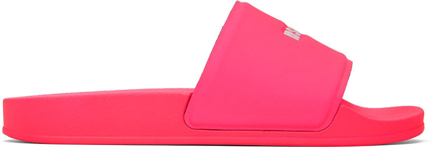 MSGM Pink Rubber Slides
